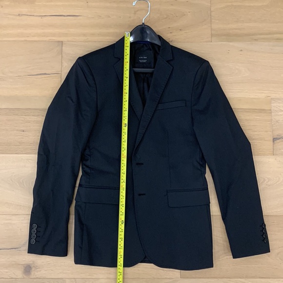 ZARA MAN NAVY WITH MICRO PINSTRIPES - 36R SLIM FIT - Picture 5 of 9